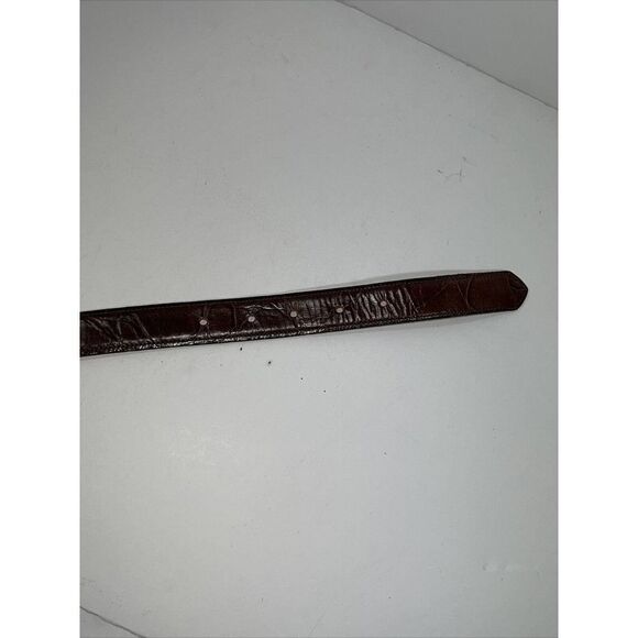 Zele All Leather Woman’s Belt, Silver Buckle Size Small 28” - Picture 6 of 10